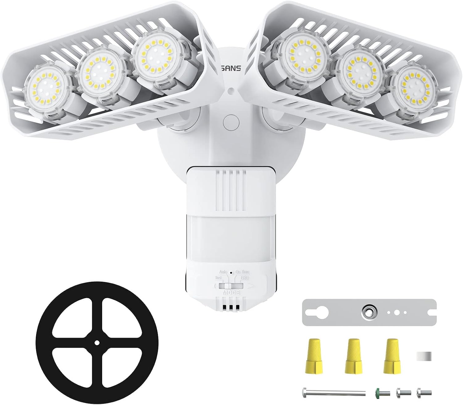 SANSI 38W 5000LM LED Motion Sensor Outdoor Light, 50,000 Hrs Lifespan