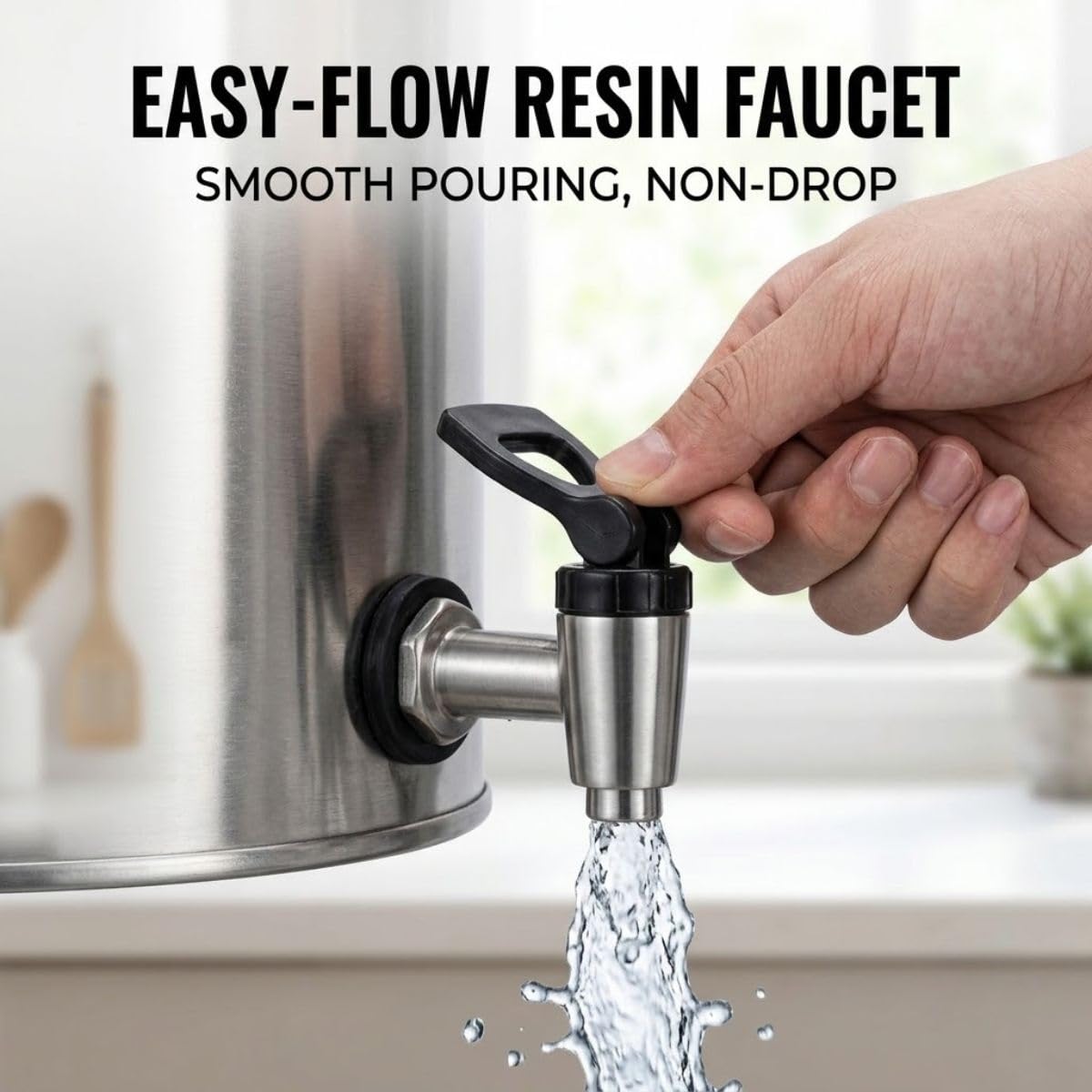 Secchio per Latte in Acciaio Inox 201 con Rubinetto Contenitore per Latte
