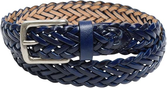 Amazon オジエ Ozie ベルト メンズ メッシュベルト本革 牛革 日本製 ネイビー紺 ベルト 通販