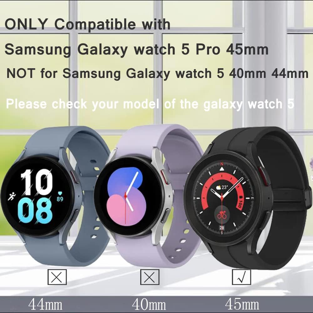 Compatible for Samsung Galaxy Watch 5 Pro 45mm Diamond PC Plating Bumper Case Bling Crystal Diamonds Shiny Glitter Frame Hard Protective Cover for Galaxy Watch 5 Pro 45mm