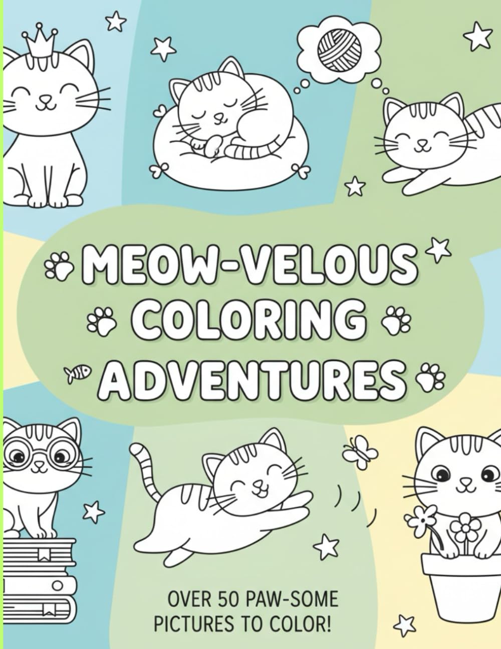Magic Meow Coloring Book 1: A Cute and Simple Coloring Book for Kids Ages 1–5 Filled with Easy, Fun, and Adorable Cat Outlines