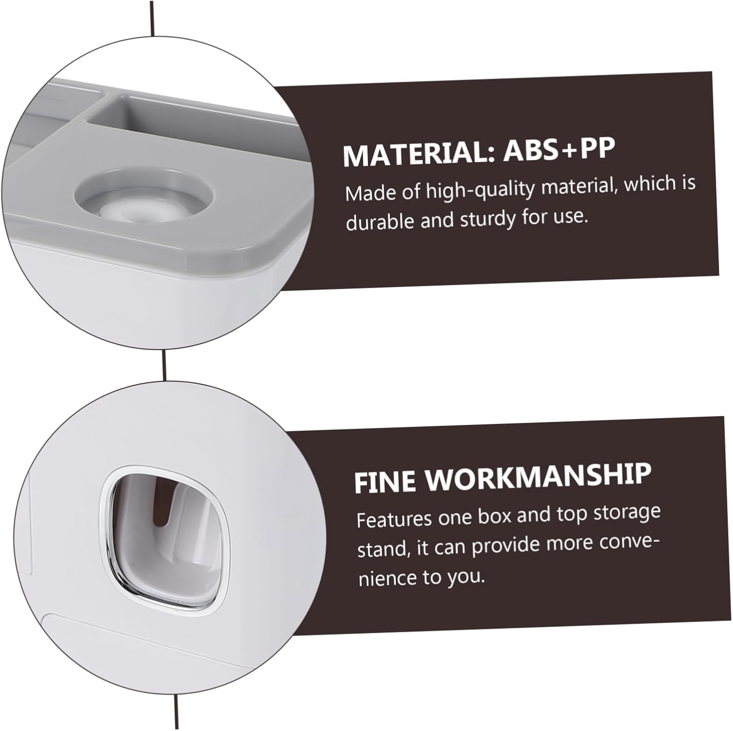 Unomor Wall Mounted Toothbrush Holder Set Cup No Drill White Bathroom Toothbrush Rack Easy to Install Space Saving Organizer for Home and Bathroom Supplies