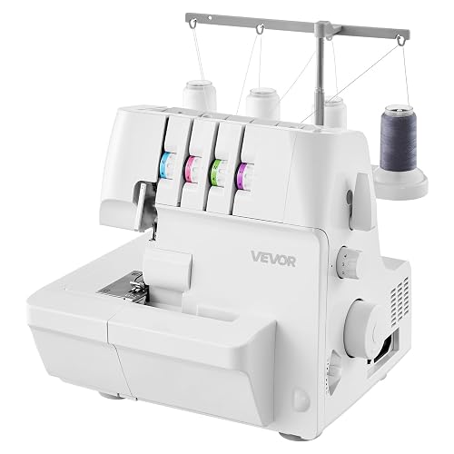 VEVOR Serger Overlock Sewing Machine, 1250 Stitches Per Minute, 2-3-4