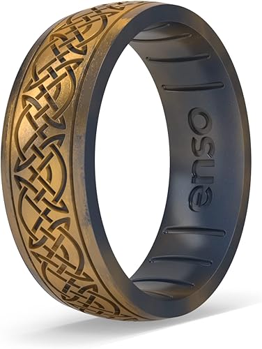 Enso Rings Colección Lord of the Rings - Anillos de silicona cómodos - Anillos Rohan, Elven y Hobbit, Silicona, Sin piedras preciosas