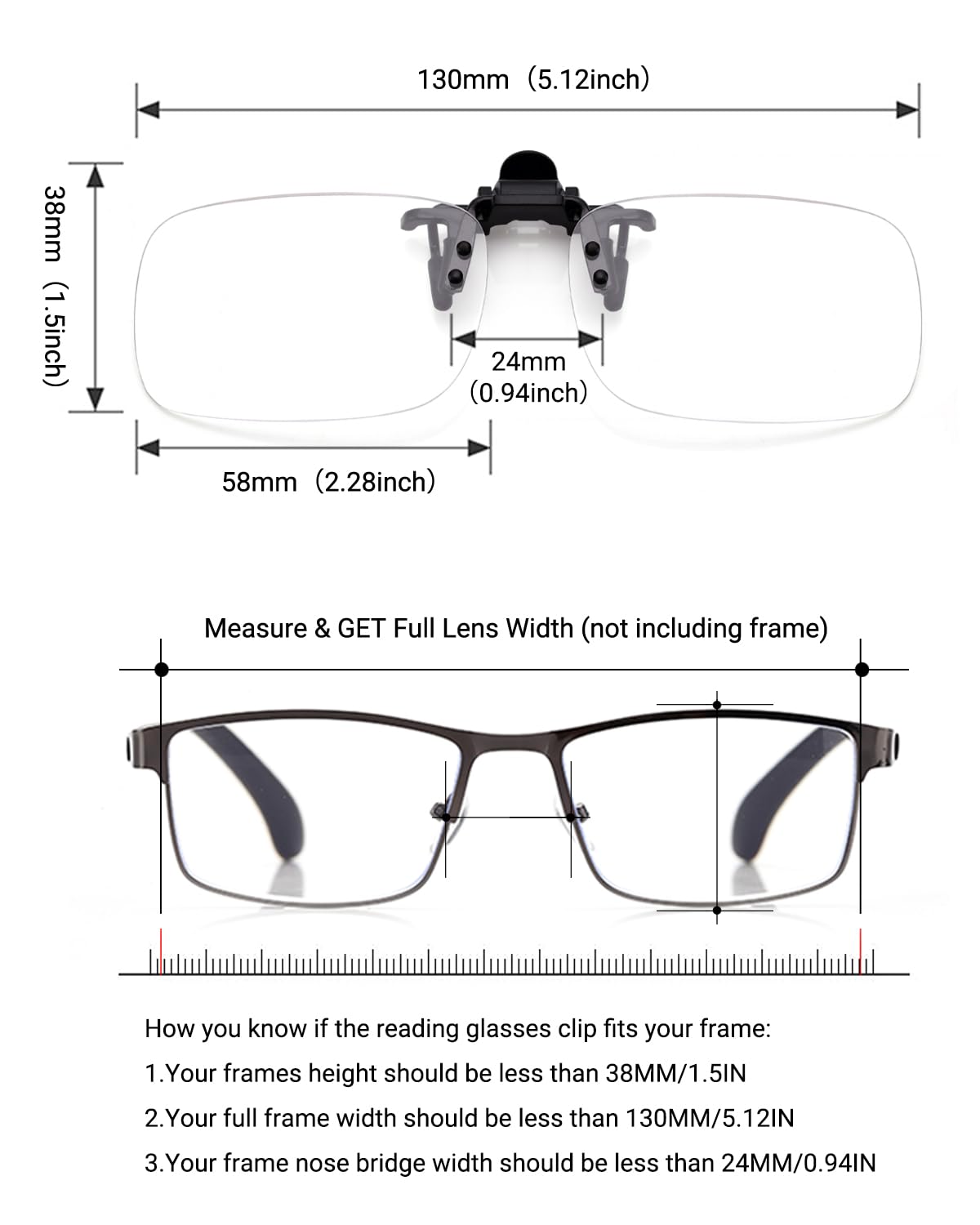 TERAISE Clip-on Reading Glasses, Flip Up Blue Light Glasses - Image 4
