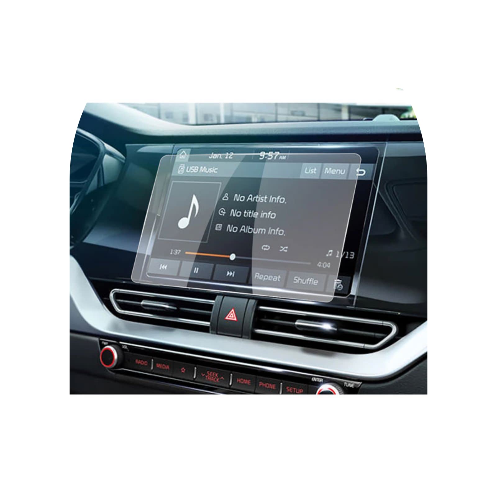 Autocollant de voiture en verre pour protéger le GPS NIRO 2020