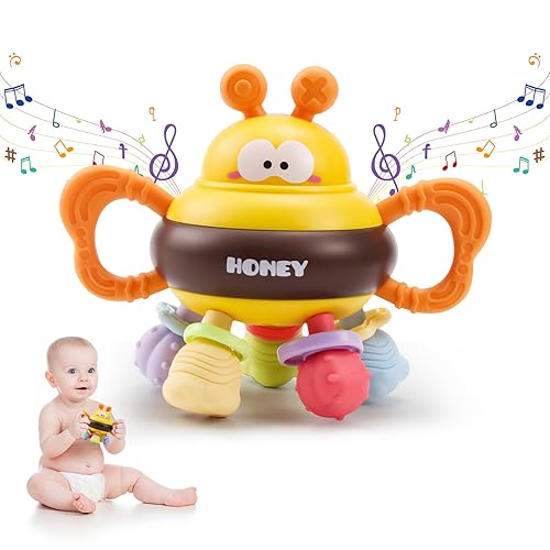 Juguete sensorial de dentición para bebés, juguetes de desarrollo de aprendizaje Montessori para bebés de 3, 6, 9, 12, 18 meses, 1 año, juguetes