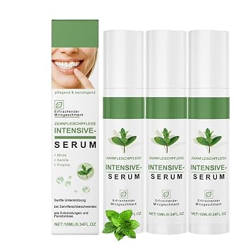 Gum Care Intensive Serum 10 ml Gum Gel Soothing Gum Decline Relief Gum Inflammation Bad Breath Treatment for Adults Gentle and Non-Irritating (Pack of 3)