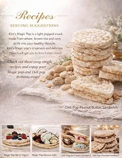 Kim's Magic Pop Original Vegan Rice Cakes - Low Carb Keto Snack, Fat-Free Sugar-Free, Air-Popped Multigrain Korean | 6 Bags 90 Cakes Bread Replacement