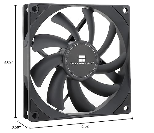 Miniatura 10 de Thermalright Ventilador de CPU TL-9015B, ventilador silencioso de 4 pines PWM para PC, ventilador delgado de 0.591 in, velocidad de 2700 RPM,