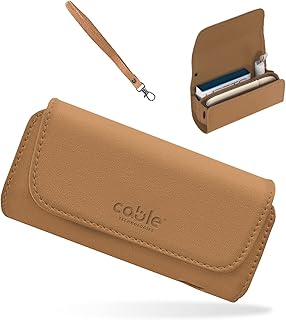 Custodia in Eco-Pelle di Alta Qualità per IQOS 3/3 Duo/2.4/2.4 Plus, Astuccio in Tela e Pelle PU,Organizer Iqos, Cover/Borsello Sigaretta Elettronica,Accessori (Biscotto)