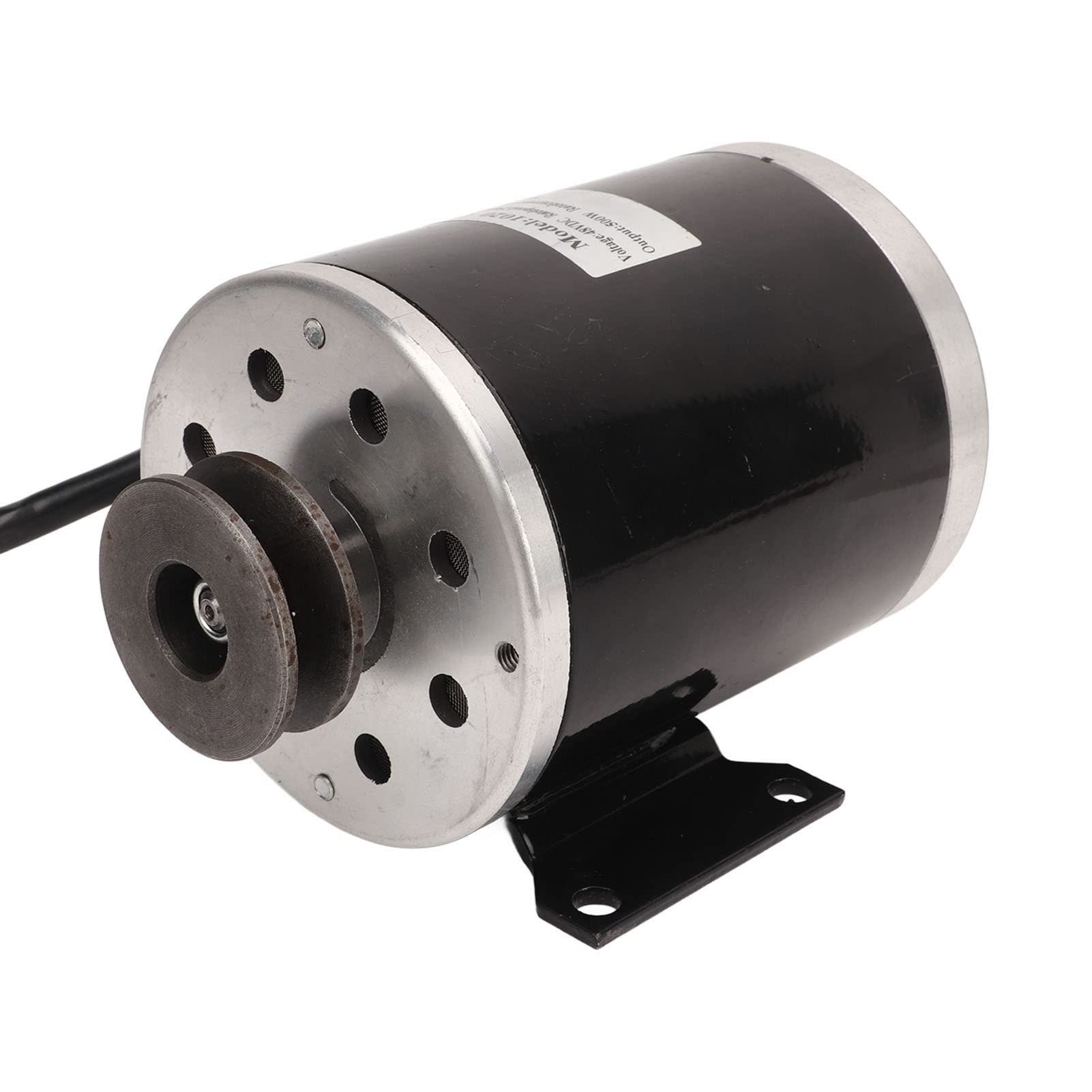 Cryfokt Motor de Polea Eléctrica de 500W, Aleación de Aluminio Cepillado de Poco Ruido para Bicicletas Eléctricas, Scooters y Motocicletas