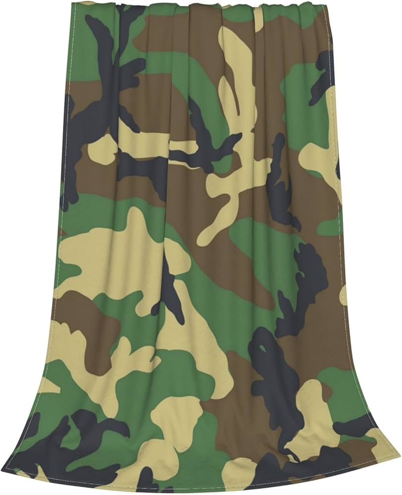 Amazon｜毛布 迷彩柄 カモフラージュ ブランケット タオルケット 掛け