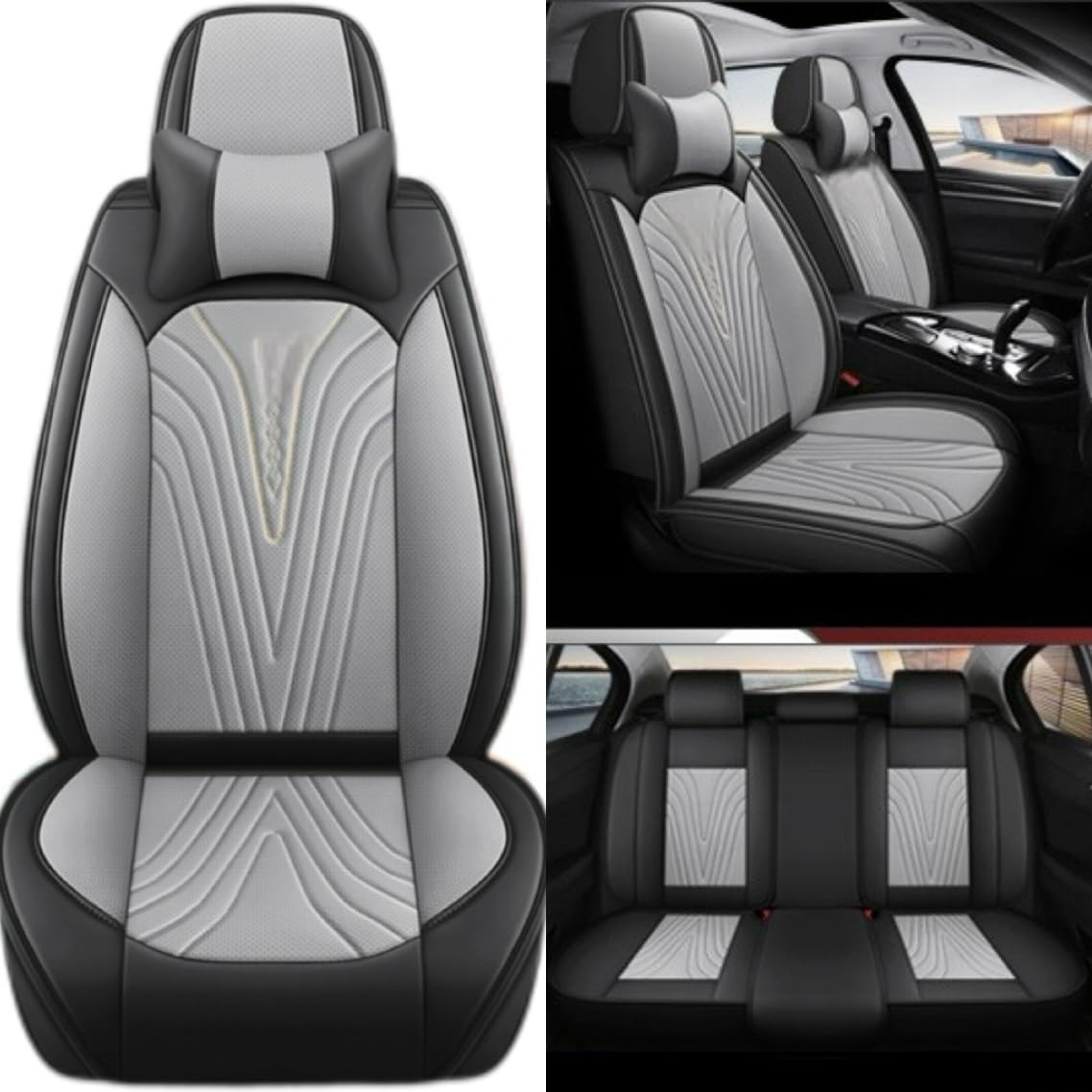 Car Seat Covers for Cadillac DTS 2006 2007 2008 2009 2010 2011, Waterproof Seat Covers for Cars Protecting,D