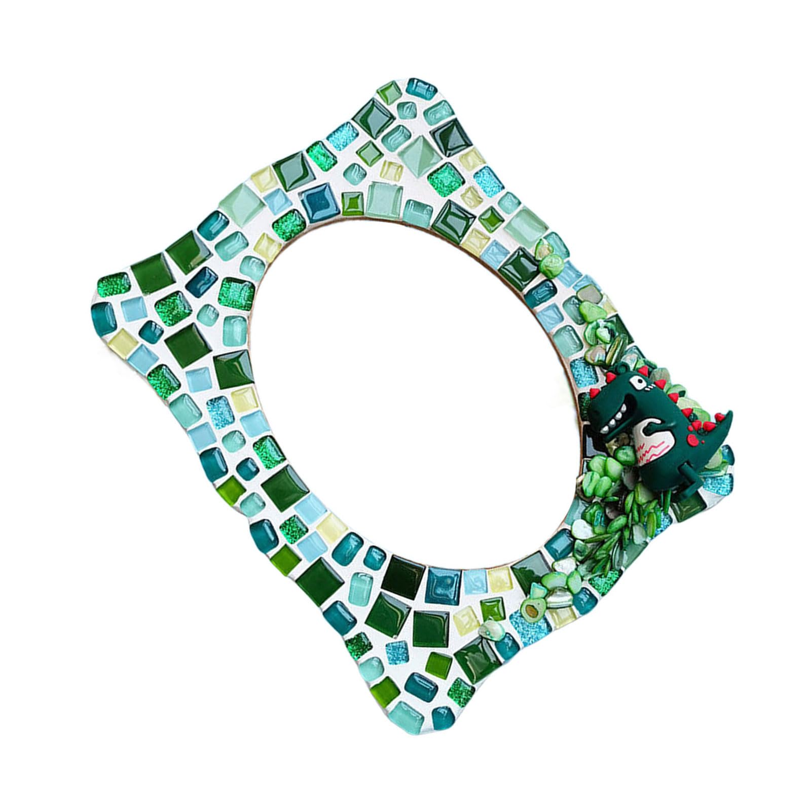 Nucelit Wooden Frame Craft Supplies with Glass Tiles and Tool for Artistic Projects Photo Frame Materials