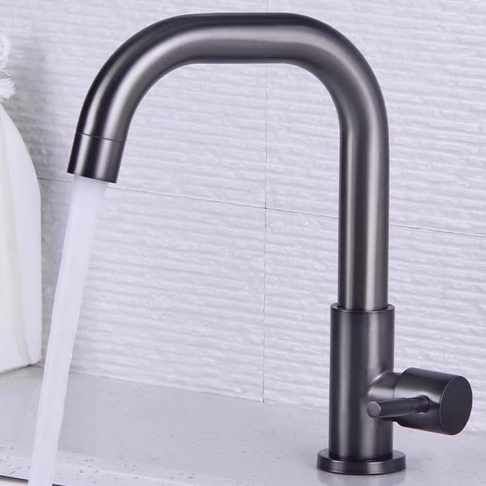 Robinet mitigeur de lavabo rotatif 360 en laiton avec eau chaude et froide