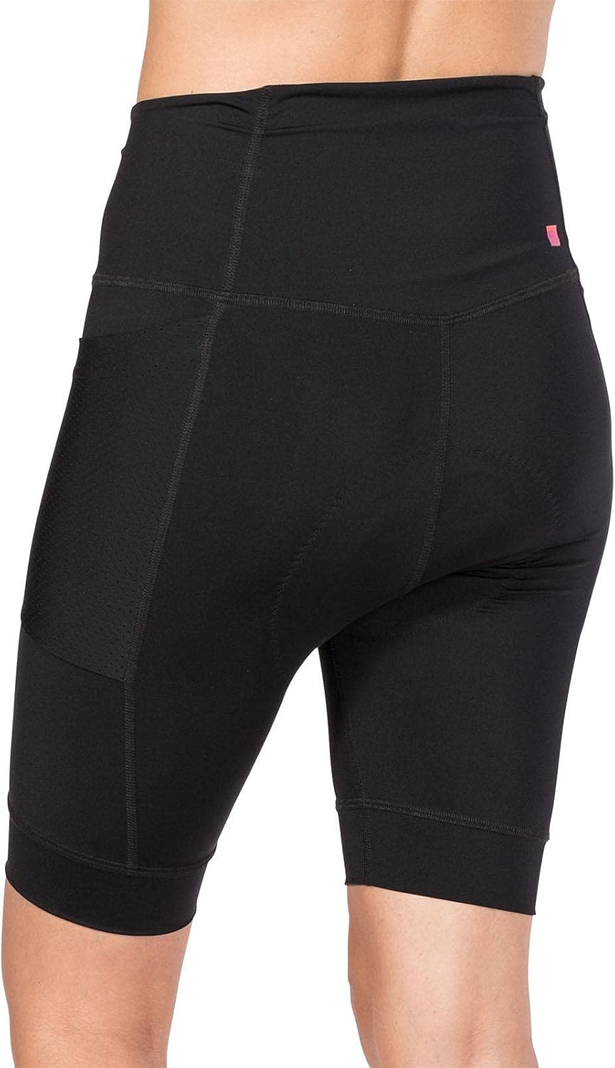 Terry Bike Shorts Women Padded Cycling Shorts for Women, Hi Rise Holster High Waisted Compression Shorts, Reg & Plus Sizes - Image 2