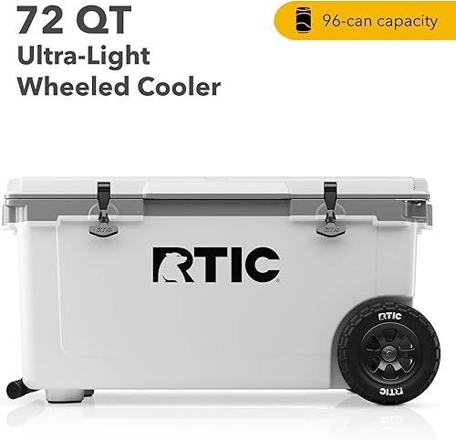 Miniatura 3 de RTIC Enfriador de ruedas ultraligero de 72 cuartos de galón, con aislamiento duro, portátil, para playa, bebidas, bebidas, campamento, picnic,