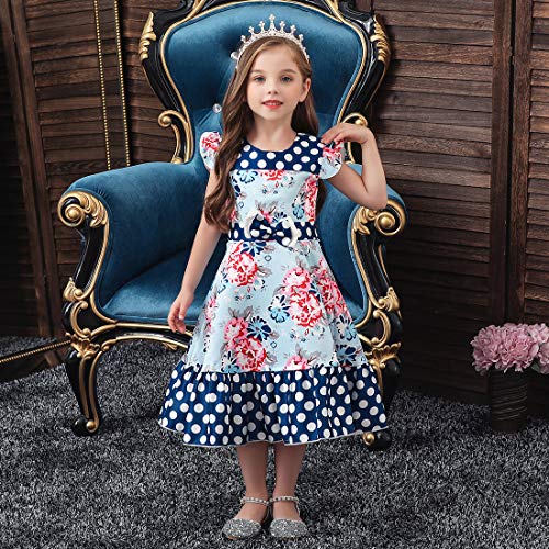 Llqkjoh Girl Dresses For Girls 10-12 Unicorn Dresses For Girls 11-12 Girls+Dresses Girls Graduation Dresses 12 Year Old Girl Clothes Church Dress For Big Girls Teal Dress For Girls (Lk8 Royal,12) #TOP6
