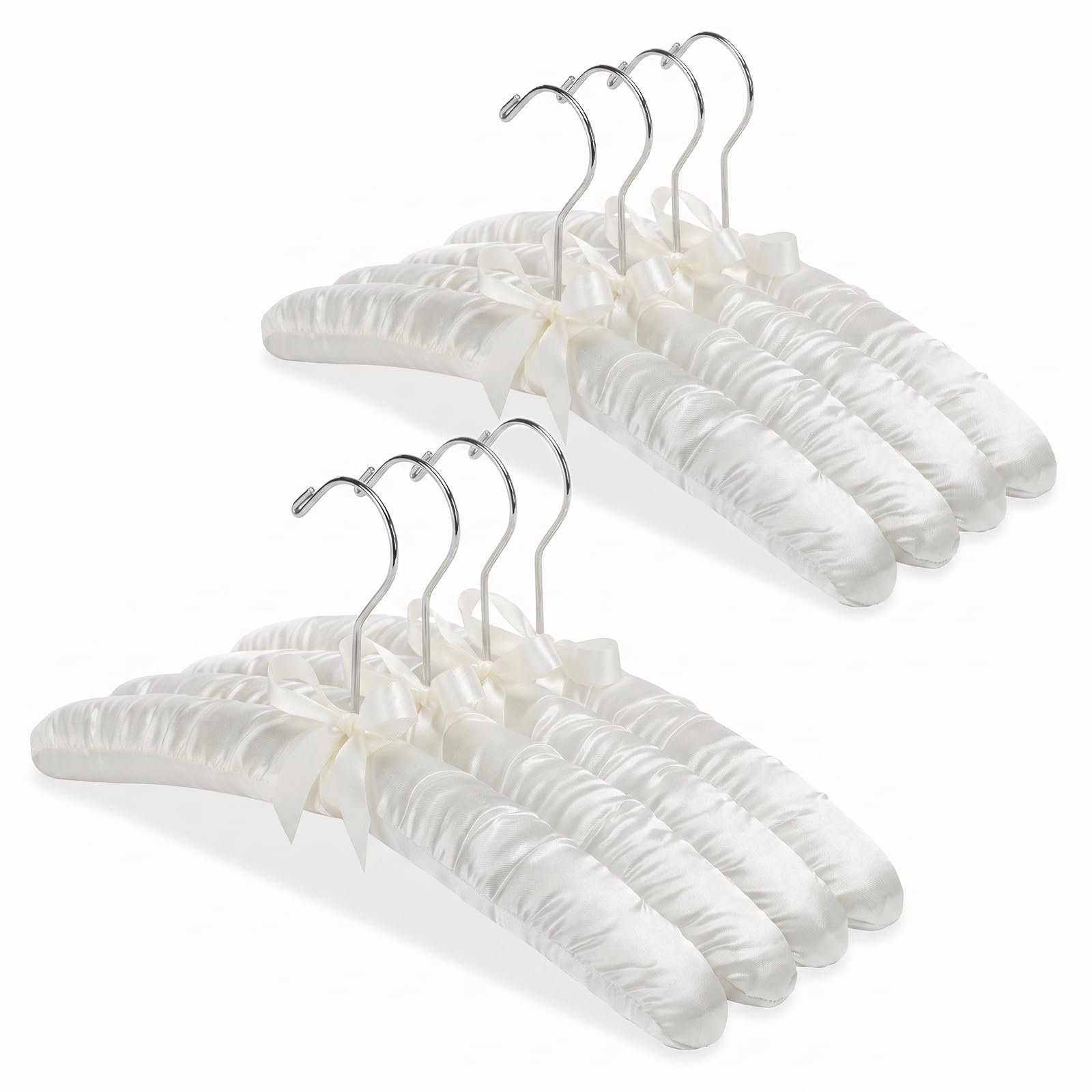 Whitmor 8PK SAT - Grucce per Camicette, 8 Pezzi, Colore: Osso
