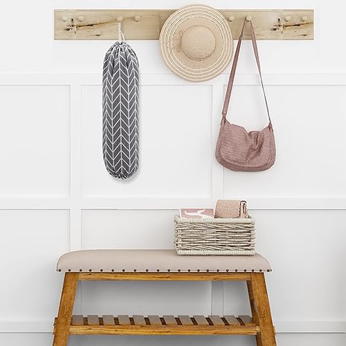 Miniatura 6 de 2 soportes para bolsas de plástico grandes soportes para bolsas de comestibles organizador de bolsas de basura de plástico de montaje en pared