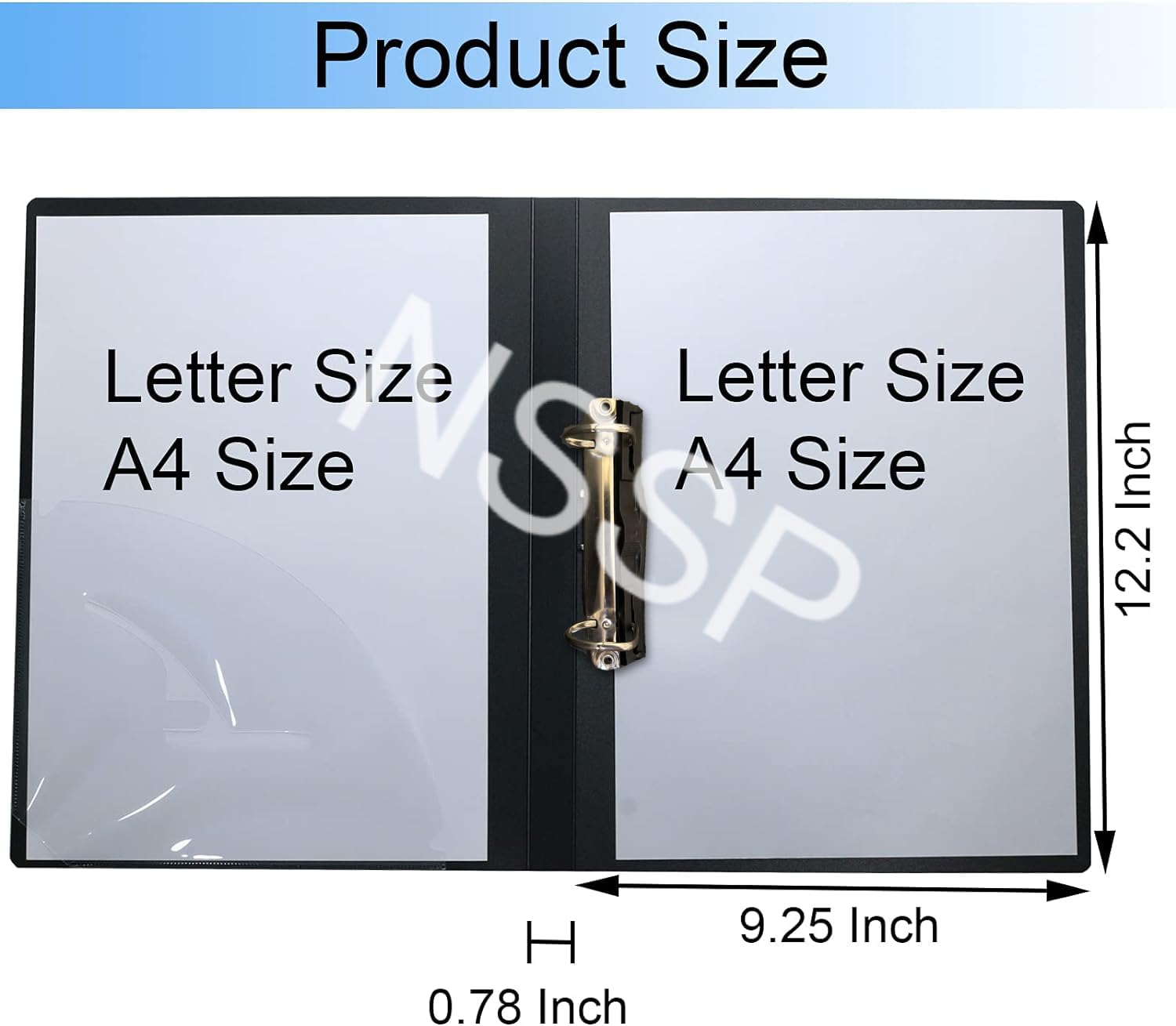 NSSP 2D Ring File| Your's Favourite Ring Binder File for Documents,Projects & Certificates, 2D A4 Size Tough & Durable A4 Size Ring Binder Box (Black, Pack of 6)