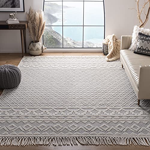 Safavieh Natura Wool Area Rug 9x12 Ivory & Grey