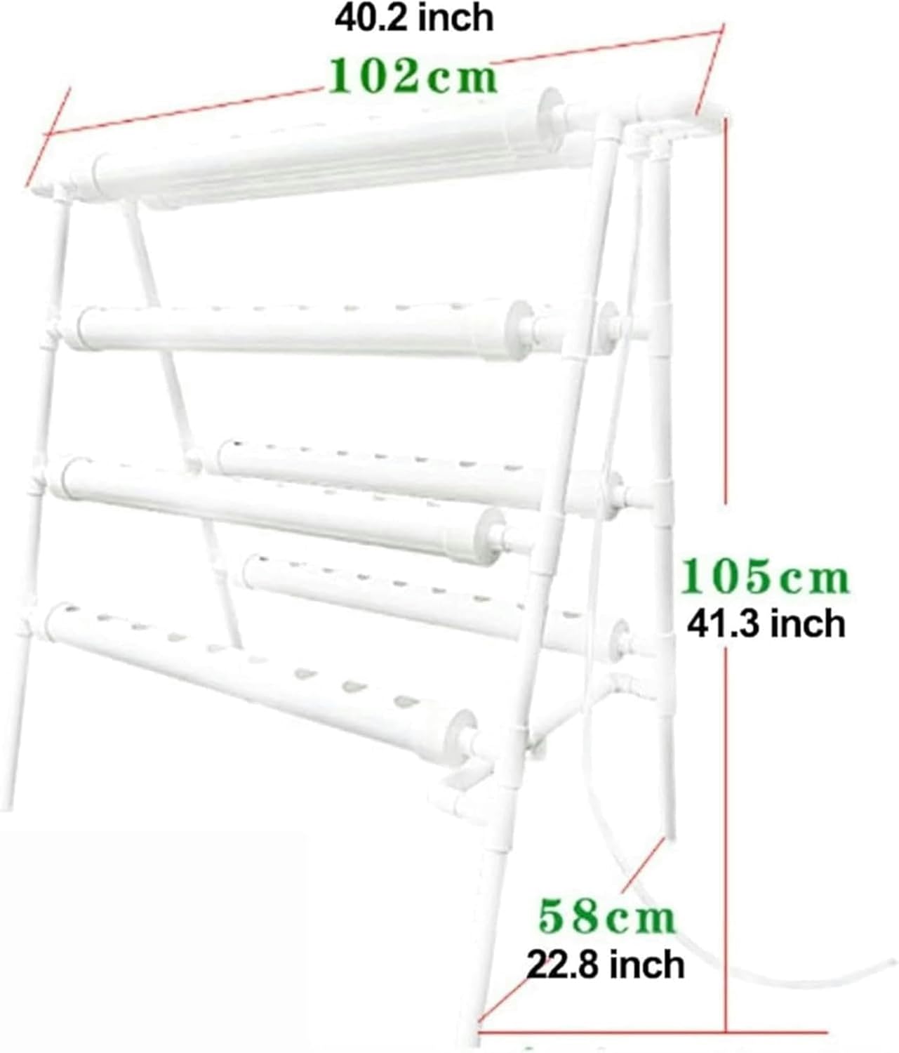 Hydroponics Growing System 72 Sites 8 Pipes Hydroponic Grow Kit Garden Planting Equipment Nft Soilless Balcony Indoor Greenhouse Tool Lettuce Strawberry Hydroponic Tower