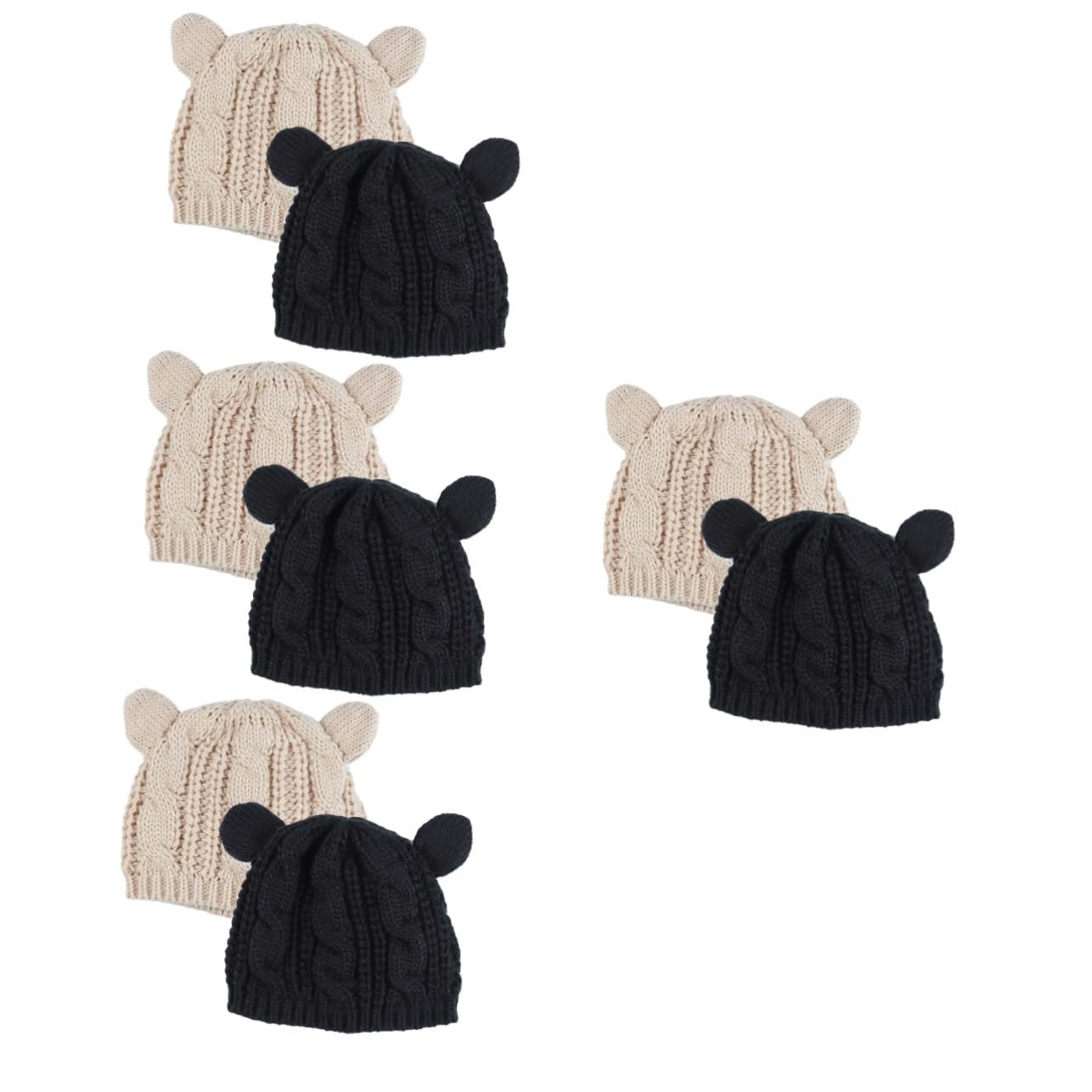 SHERCHPRY 8 Piezas gorro con orejas de gato espesar sombrero gorro de punto sombrero de Beanie de niña as os mujer o de mujer tejido s unisex algodón