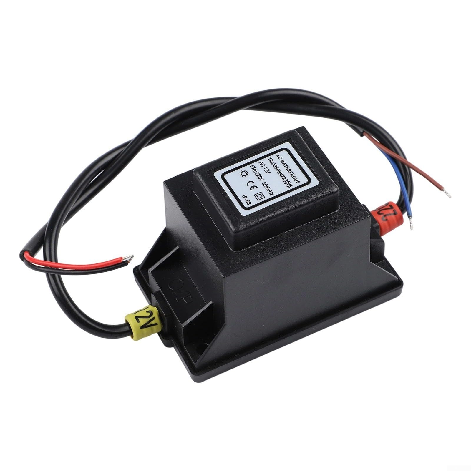 GLFLOW Led Lighting Transformer, Pond Pump Power Supply, 30W IP68 Waterproof 12V AC Transformer, For LED Lighting And Pond Pumps, Black(24V/50W)