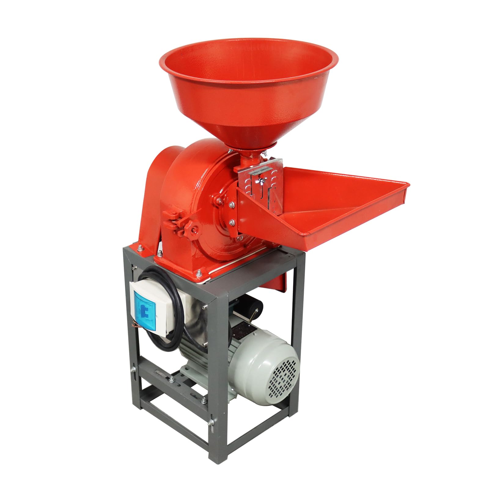 2.2KW Commercial Grain Grinder,220V Multifunctional Grain Mill Crusher with 2/3mm Screens,330 lbs/h Output for Corn/Wheat/Spices/Herbs,Food Processing & Farm Use