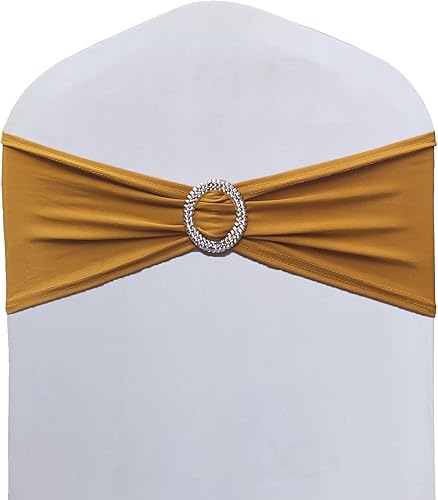50 unidades100 lazos elásticos para silla, bandas elásticas para silla con hebilla deslizante, lazos para bodas, hoteles, banquetes, fiestas de