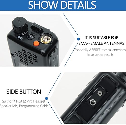 Miniatura 4 de Baofeng AR-152 Radio de jamón de grado militar de 10 W para adultos, radio táctica recargable de largo alcance con micrófono de altavoz, antena