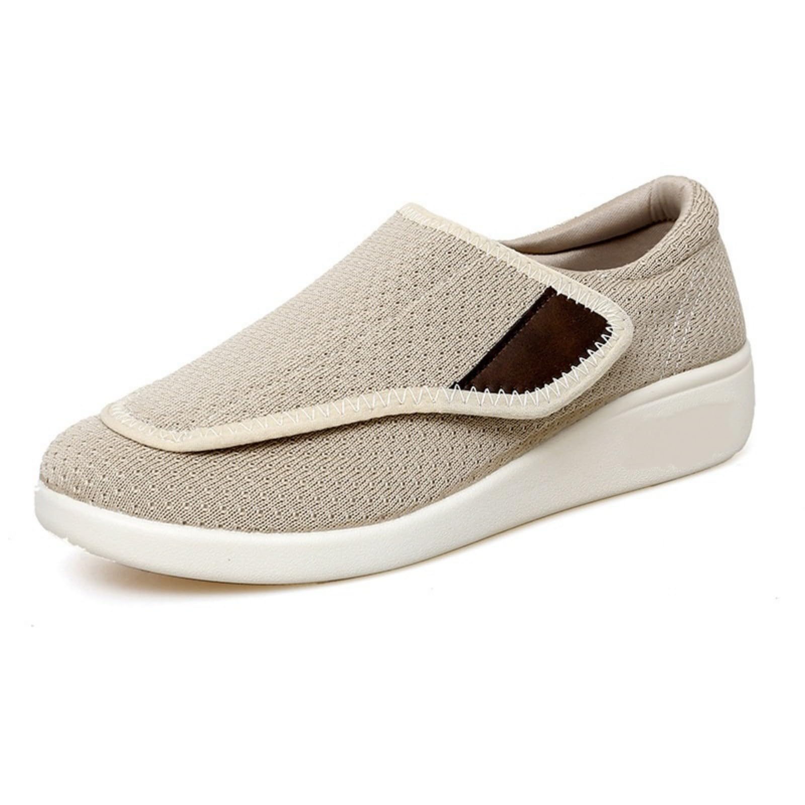 Diabetiker Schuhe Damen Geschwollene Orthopädische Barfußschuhe Leichte Weit Walkingschuhe Flache Sohle Schlupfschuhe Weich Slip On Fitnessschuhe atmungsaktive Freizeitschuhe Wanderschuhe