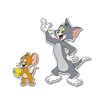 REGALOCASILA Fridge Magnet Tom and Jerry Waterproof 2.5 in Glossy Acrylic Fun Comic Character Gift and Decoration Cartoon Theme Magnet Birthday Gifts Kids Girls Boys Gifts