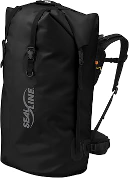 SealLine Black Canyon Waterproof Dry Pack with Waist Belt Support, Black, 115-Liter