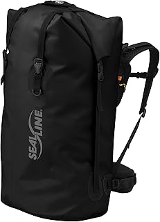 SealLine Black Canyon Waterproof Dry Pack with Waist Belt Support, Black, 115-Liter