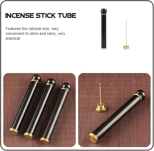 Miniatura 4 de Tubo de soporte para quemador de incienso Línea de tubo de almacenamiento de incienso, palillos de incienso, caja de quemador de incienso, soporte
