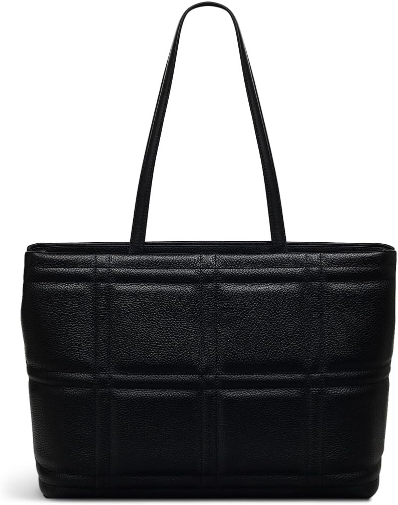 RADLEY London Sunny Dene Quilt Women’s Medium Leather Ziptop Tote Bag, Black