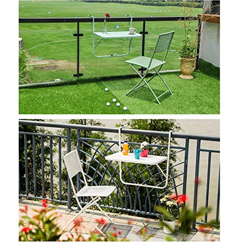 Table suspendue balcon pliante et noire pour garde-corps de terrasse - 4