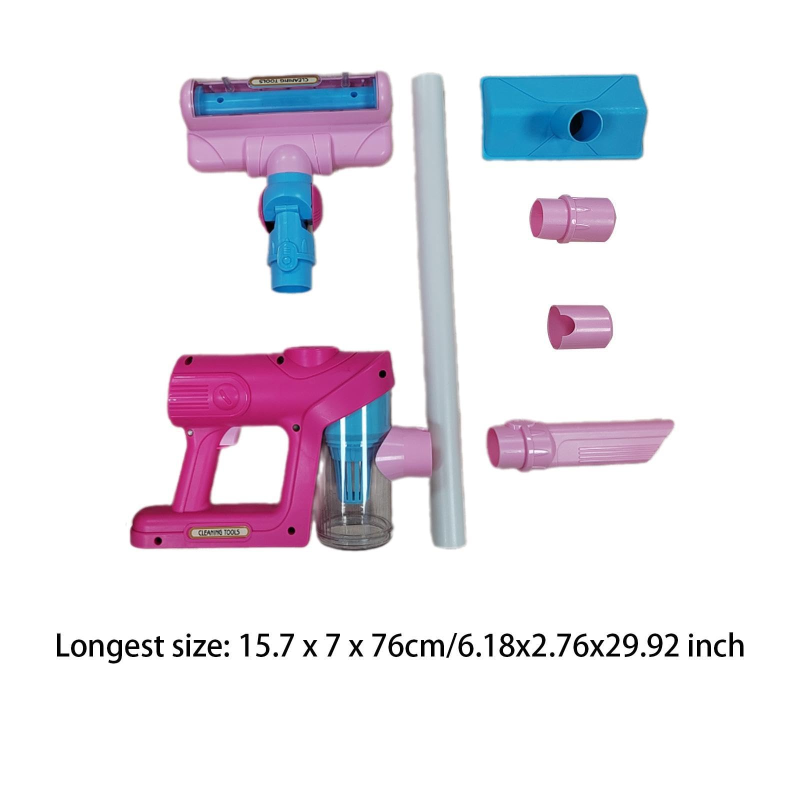 Aspirapolvere Giocattolo per Bambini, Ideale per Le Pulizie Domestiche, Rosa
