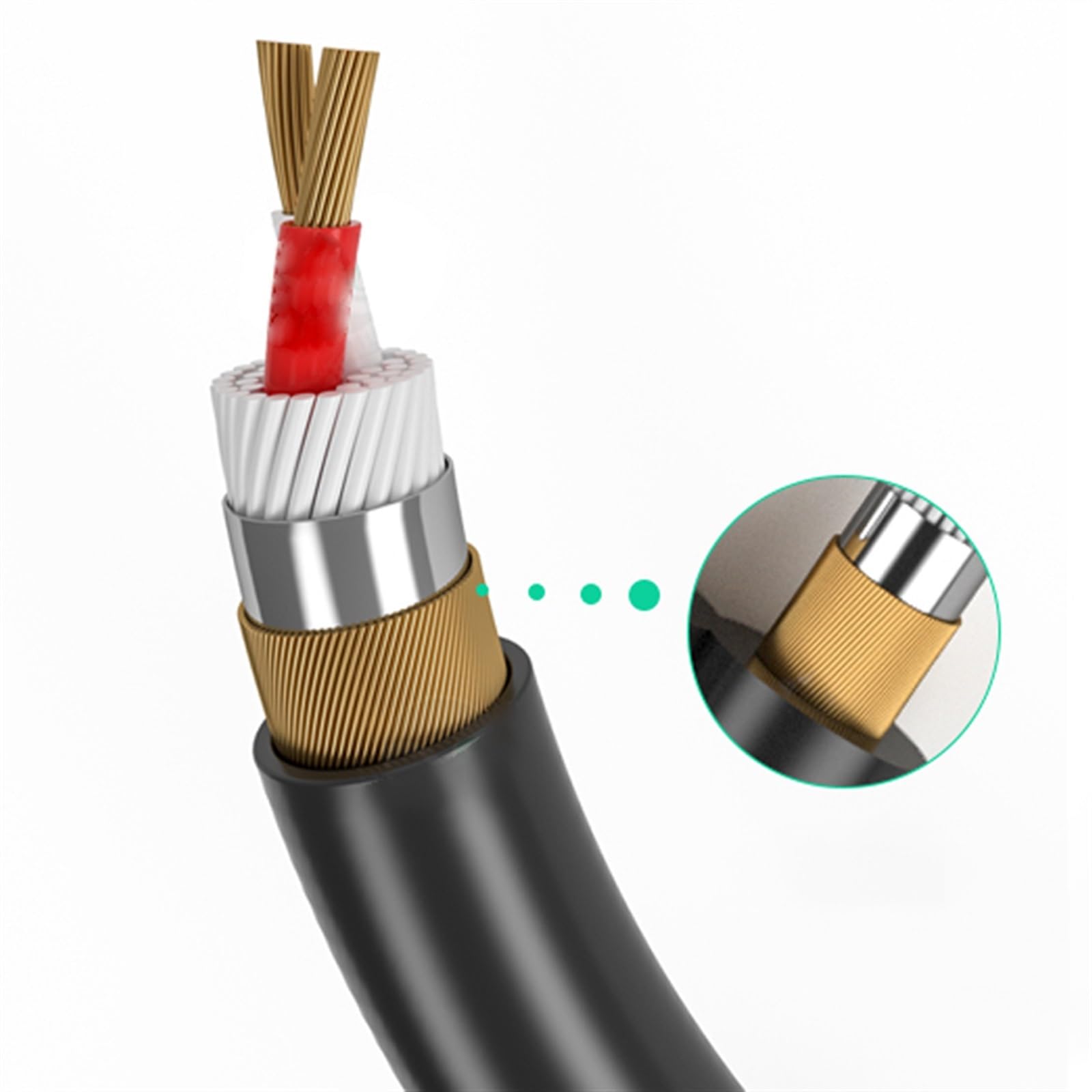 Cavo Audio Er Chitarra Cavo di prolunga per chitarra maschio-femmina da 6,5 ​​mm Cavo audio di prolunga stereo 6,5 da 6,35 mm (Size : 30M)