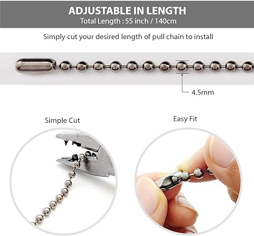 Miniatura 10 de Ganchos largos para cortina de ducha, 12 anillos para cortina de ducha, 55 pulgadas55.1 in, aspecto de calidad de spa, acero inoxidable