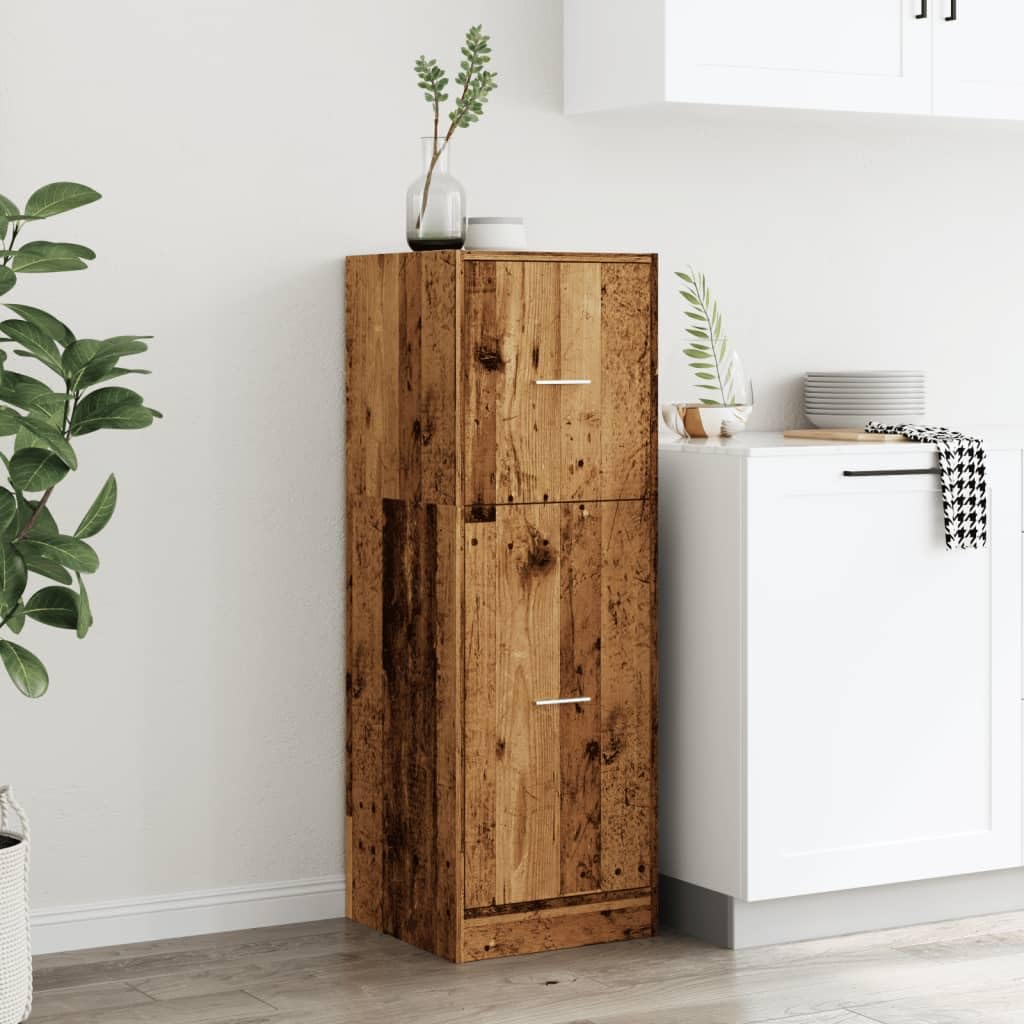 Apothekerschrank Altholz-Optik40x41x118 cm Auszugschrank