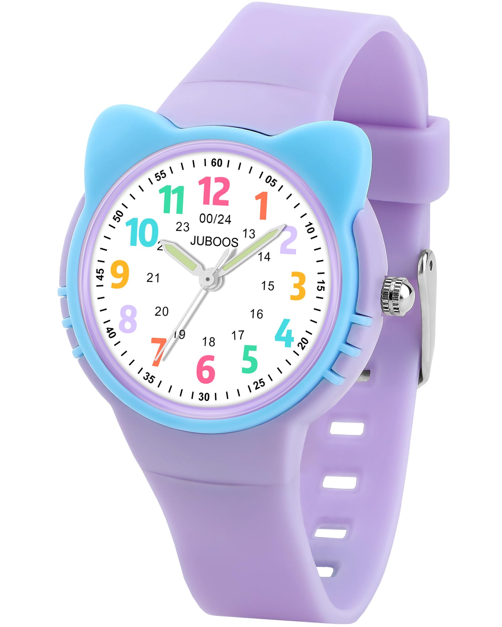 Juboos Kinderuhren,30 M Wasserfeste Kinderuhr,Für Jungen Und Mädchen Zum Lernen Der Zeitablesung, Weiches Armband, Geeignet Für Kinder Von 5 Bis 15 Jahren
