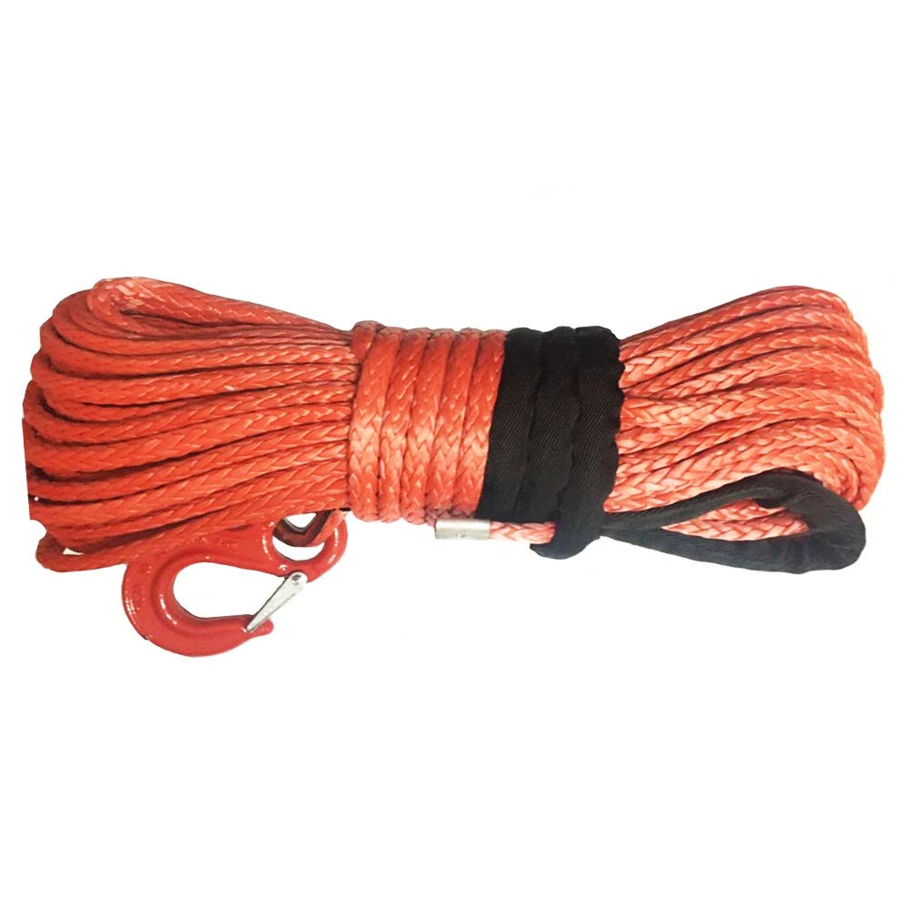 Winch Rope, 14mm X 50meters Winch Rope for ATV/UTV Electric 4x4 Off Road Accessories(Oranje)