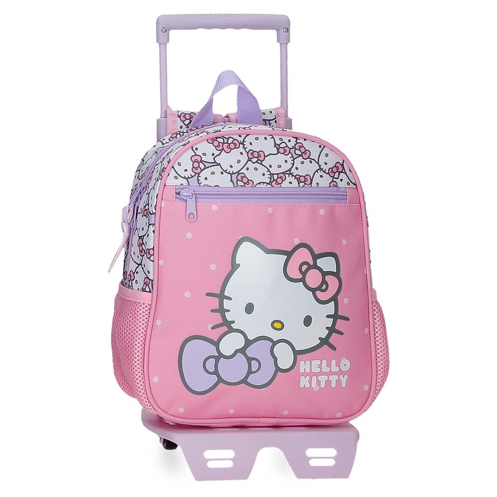 Hello Kitty My Favourite Bow Mochila Preescolar con Carro Rosa 23x28x10 cms Poliéster 6,44L