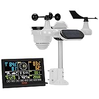 VEVOR Stazione Meteorologica Wireless Solare Interni Esterni Schermo a Colori 7,9
