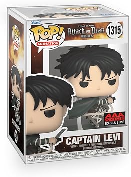 Epic Collectibles Pop Anime Attack on Titan - Captain Levi Exclusive Vinyl Figure Bundled with Box Protector Compatible for Funko
