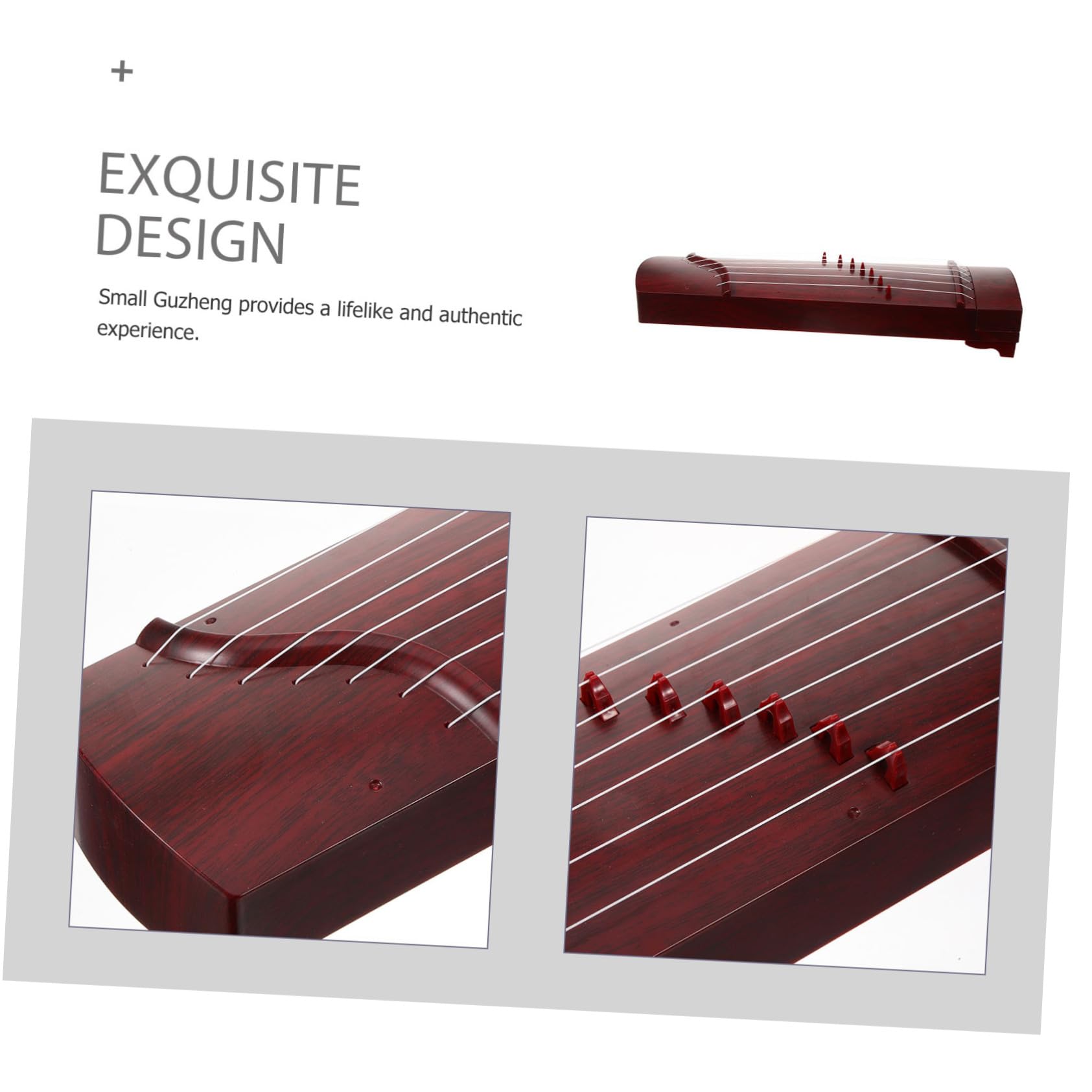 Toddmomy Guzheng Petit Marron en Abs, Instrument de Musique Chinois pour Garçon et Filles Débutants, Design Attrayant et Fabrication Soignée, pour L'apprentissage Musical